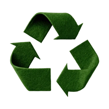 Símbolo de reciclagem — matéria-prima reciclada PCR